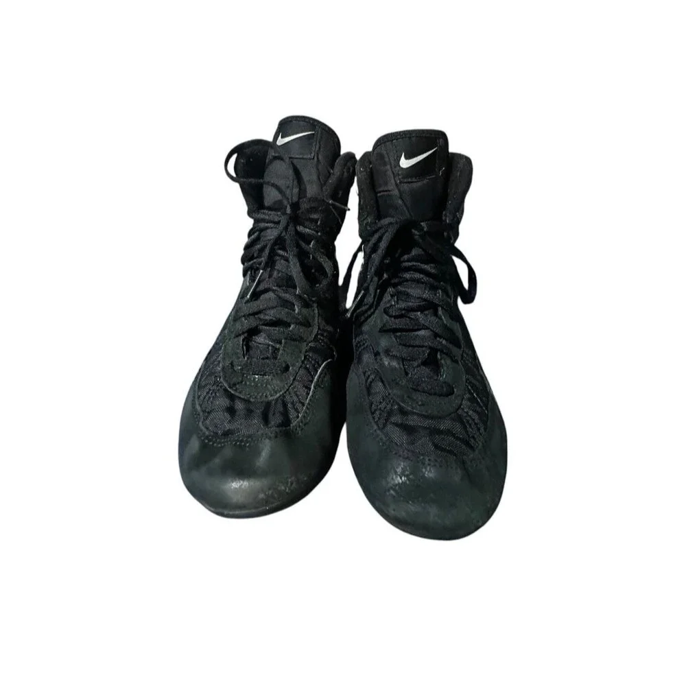 Vintage 1997 OG Nike Speedsweep Wrestling Shoes US Men’s 9 Black Suede Used Rare